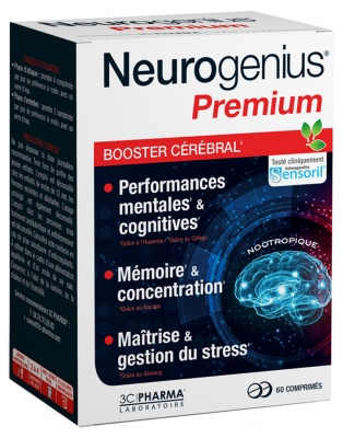 3C Pharma Neurogenius Premium 60 Tablets