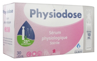 Gilbert Physiodose Sérum Physiologique Stérile 30 Unidoses de 10 ml Gilbert Physiodose Sérum Physiologique Stérile 30 Unidoses de 10 ml