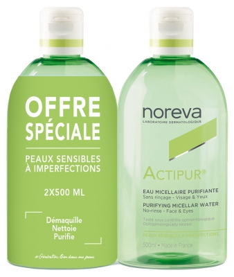 Noreva Actipur Eau Micellaire Purifiante Lot de 2 x 500 ml Noreva Actipur Eau Micellaire Purifiante Lot de 2 x 500 ml