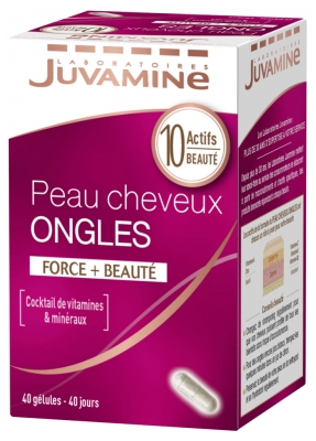 Juvamine Peau Cheveux Ongles 40 Gélules Juvamine Peau Cheveux Ongles 40 Gélules