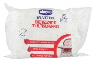Chicco Toallitas de Limpieza Multi-Superficies 20 Toallitas Chicco Toallitas de Limpieza Multi-Superficies 20 Toallitas