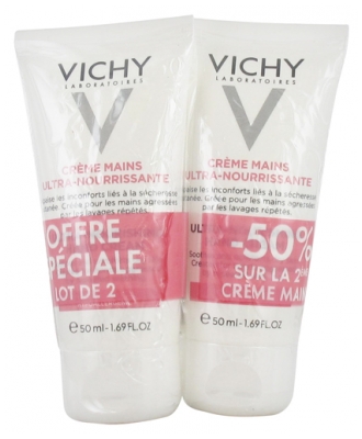 Vichy Ultra-Nourishing Hands Cream 2 x 50ml Vichy Ultra-Nourishing Hands Cream 2 x 50ml