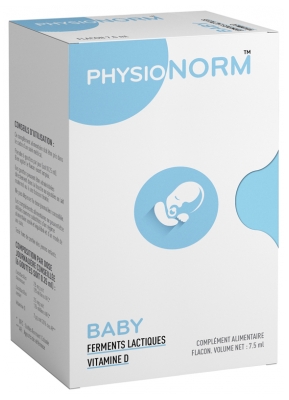 Laboratoire Immubio Physionorm Baby Lactic Acid Ferments Vitamin D 7.5 ml