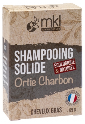 MKL Green Nature Shampoing Solide Ortie Charbon Cheveux Gras 65 g