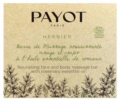 Payot Herbier Barre de Massage Nourrissante Visage et Corps à l'Huile Essentielle de Romarin Bio 50 g Payot Herbier Barre de Massage Nourrissante Visage et Corps à l'Huile Essentielle de Romarin Bio 50 g
