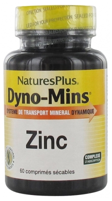 Natures Plus Dyno-Mins Zinc 60 Tabletek Dzielonych Natures Plus Dyno-Mins Zinc 60 Tabletek Dzielonych