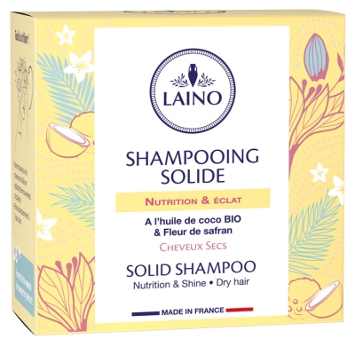 Laino Shampoing Solide Nutrition & Éclat Cheveux Secs 60 g