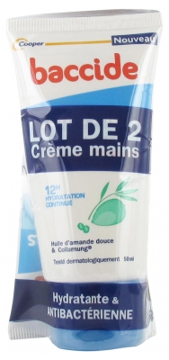 Baccide Feuchtigkeitsspendende und Antibakterielle Handcreme 2er Pack x 50 ml Baccide Feuchtigkeitsspendende und Antibakterielle Handcreme 2er Pack x 50 ml