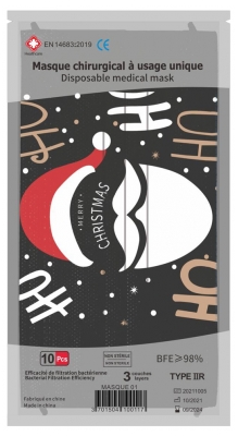 Noël Healthcare Chirurgische Maske Typ IIR EFB 98% 10 Masken Noël Healthcare Chirurgische Maske Typ IIR EFB 98% 10 Masken