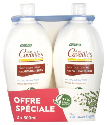 Rogé Cavaillès Cuidado de la Higiene íntima con Antibacterias 2 x 500 ml Rogé Cavaillès Cuidado de la Higiene íntima con Antibacterias 2 x 500 ml