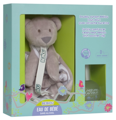 Nature & Senteurs Oso de Peluche con Pinza Para Chupete + Agua Para Bebés sin Alcohol 50 ml Nature & Senteurs Oso de Peluche con Pinza Para Chupete + Agua Para Bebés sin Alcohol 50 ml