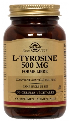 Solgar L-Tyrosine 500mg 50 Vegetable Capsules