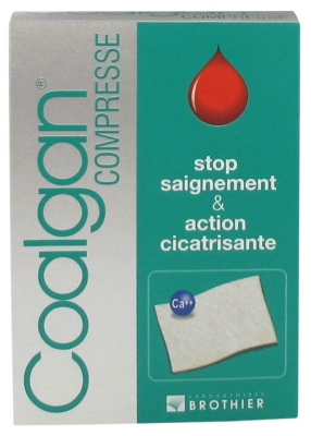 Coalgan Stop Saignement & Action Cicatrisante 5 Compresses Stériles