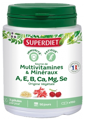 Superdiet Multivitamins Minerals 150 Capsules Superdiet Multivitamins Minerals 150 Capsules