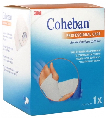 3M Coheban Cohesive Contention Strip 3m x 7cm - Colour: White