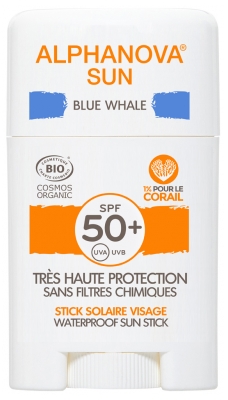 Alphanova Sun Stick Solaire Blue Whale Visage SPF50+ Bio 12 g