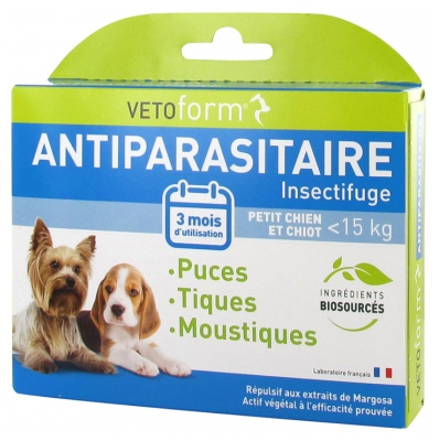Vetoform Antiparasitaire Pipettes Insectifuges Petit Chien 3 Pipettes