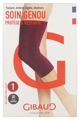 Gibaud Soin Genou Genouillère Rouge - Taille : Taille 1