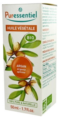 Puressentiel Huile Végétale Argan (Argania spinosa) Bio 50 ml