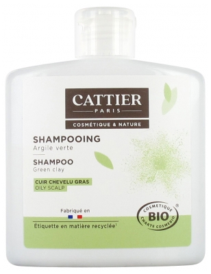 Cattier Shampoing Cuir Chevelu Gras Argile Verte Bio 250 ml