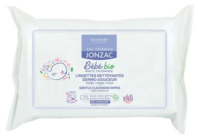 Eau de Jonzac Bébé Bio Gentle Biodegradable Cleaning Wipes 40 Wipes