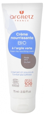 Argiletz Green Clay Nourishing Cream Dry Feet Organic 75ml