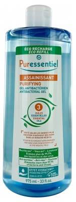 Puressentiel Antibacterial Gel With 3 Essential Oils Eco-Refill 975ml