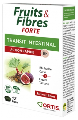 Ortis Fruits & Fibers Forte Intestinal Transit 12 Tablets