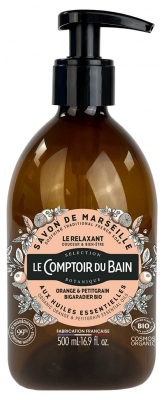 Le Comptoir du Bain Savon de Marseille Le Relaxant aux Huiles Essentielles Bio 500 ml