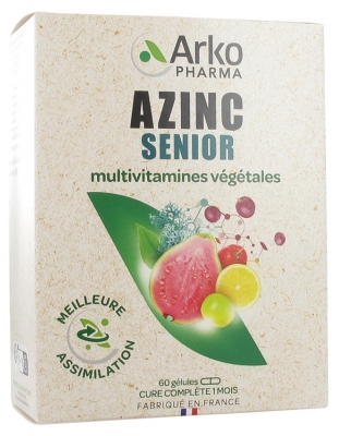 Arkopharma Azinc Senior Multivitamines Végétales 60 Gélules