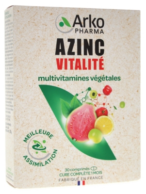 Arkopharma Azinc Vitalité Multivitamines Végétales 30 Comprimés