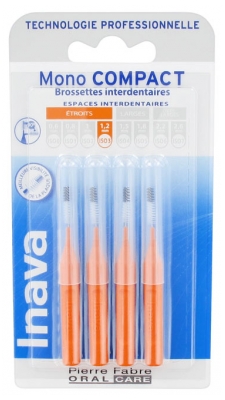Inava Mono Compact 4 Interdental Brushes - Size: ISO3 1,2mm