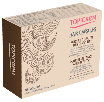 Topicrem Hair Capsules Hair Resistance and Beauty 30 Capsules