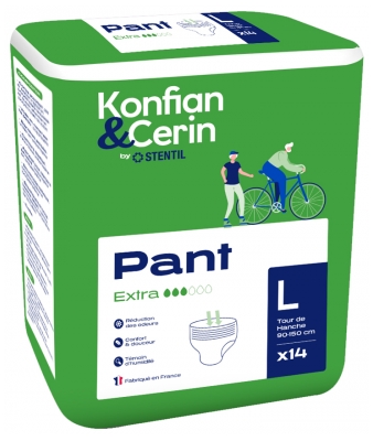 Stentil Konfian & Cerin Pant Extra 14 Culottes Absorbantes pour Adultes Taille L