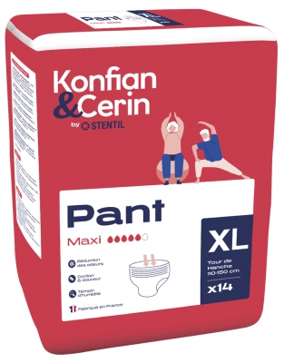 Stentil Konfian & Cerin Pant Maxi 14 Culottes Absorbantes pour Adultes Taille XL