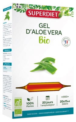 Superdiet Organic Aloe Vera 20 Phials