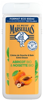 Le Petit Marseillais Extra Gentle Bath & Shower Cream Apricot & Hazelnut Organic 650ml