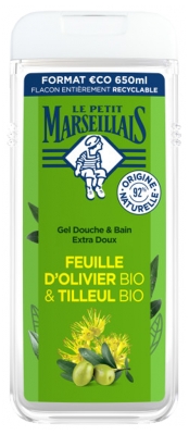 Le Petit Marseillais Gel Douche & Bain Extra Doux Feuille d'Olivier & Tilleul Bio 650 ml