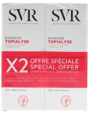 SVR Topialyse Restorative Barrier Cream 2 x 50ml