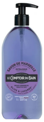 Le Comptoir du Bain Olive-Lavender Marseille Traditional Soap 1L