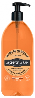 Le Comptoir du Bain Sapone di Marsiglia Tradizionale Fiori D'Arancio 1 L