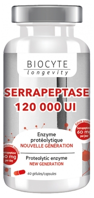 Biocyte Longevity Serrapeptase 120000 IU 60 Capsules