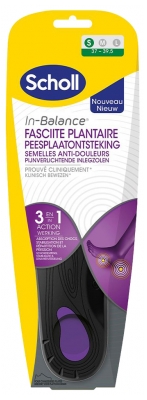 Scholl Semelles In-Balance Anti-Douleurs Fasciite Plantaire 1 Paire - Taille : S