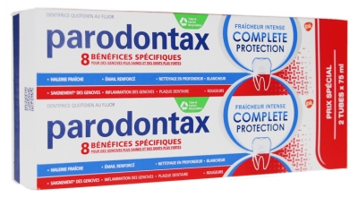 Parodontax Fraîcheur Intense Complète Protection Lot de 2 x 75 ml