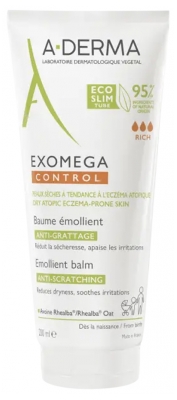 A-DERMA Exomega Control Anti-Itching Emollient Balm Eco-Slim Tube 200ml