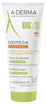 A-DERMA Exomega Control Anti-Itching Emollient Cream Eco-Slim Tube 200ml