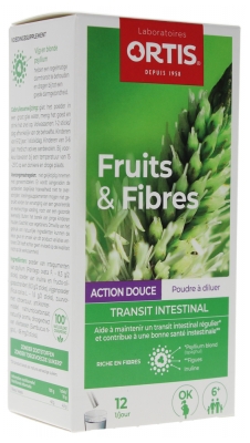 Ortis Fruits & Fibres Action Douce Poudre à Diluer 12 Sticks