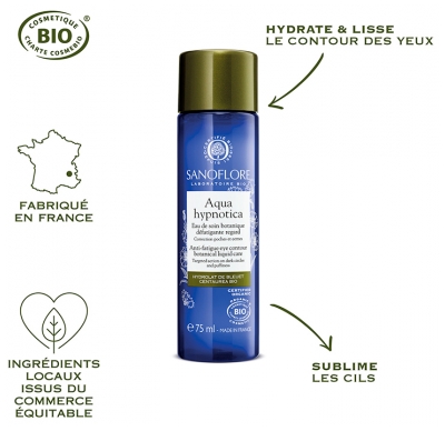Sanoflore Aqua Hypnotica Eau de Soin Botanique Défatigante Regard Bio 75 ml