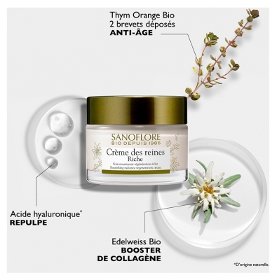 Sanoflore Crème des Reines Riche Régénération Éclat Bio 50 ml