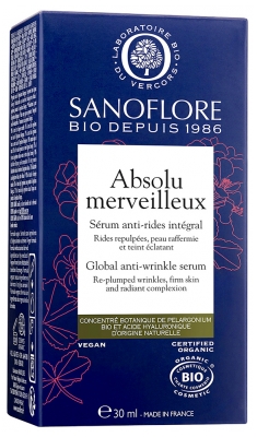 Sanoflore Absolu Merveilleux Sérum Anti-Rides Intégral Bio 30 ml